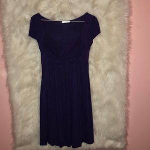 Purple crisscrossing dress